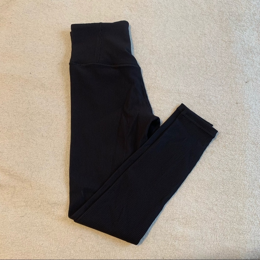 Athleta Elation 7/8 ribbed tights